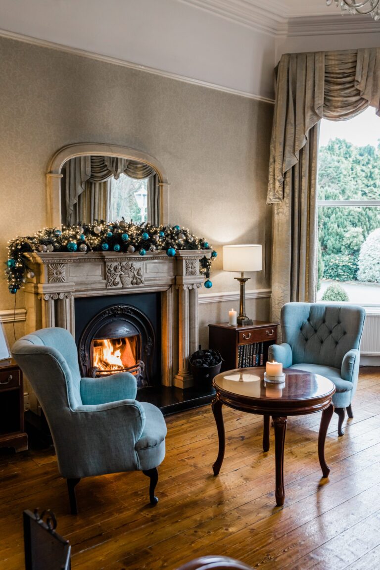 fireplace at Summerhill House Hotwl Wicklow 768x1152